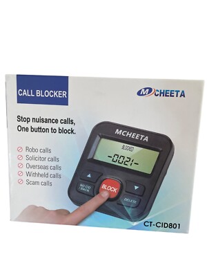 Mcheeta CT-CID801 Call Blocker With LCD Display & One-Button Blocking