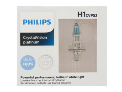 2x GERMANY Philips H1 12258 Upgrade Ultra Crystal Vision Xenon White Light Bulb