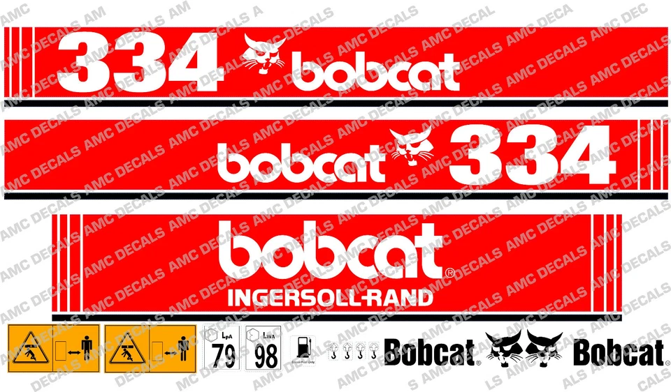 Bobcat 334 Mini Aufkleber Bagger Komplettset - Bild 1 von 1