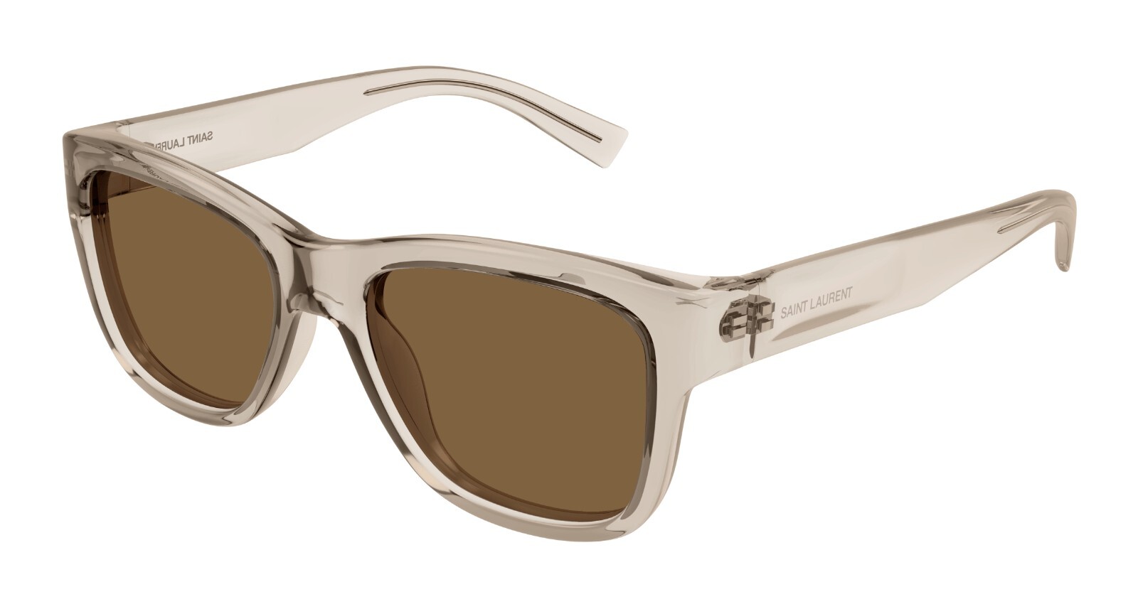 Saint Laurent SL 674 occhiali da sole beige marrone trasparenti (005)