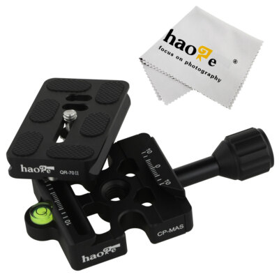 Clamp Adapter + 70mm Plate for Tripod Monopod Head Arca / Manfrotto 200PL RC2