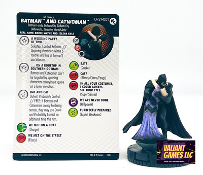 DC Heroclix Batman and Catwoman #DP21-001 w/ Card & Box Convention Exclusive