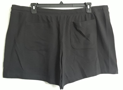 Women Knitted Shorts Size 2X/3X Pull On  BCI Black