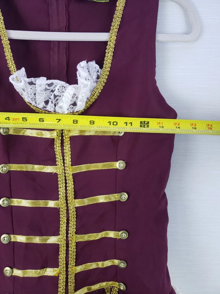 Underwraps Costume Lady Pirate Outfit & Hat Woman Small Velvet Halloween  - Image 4 of 4