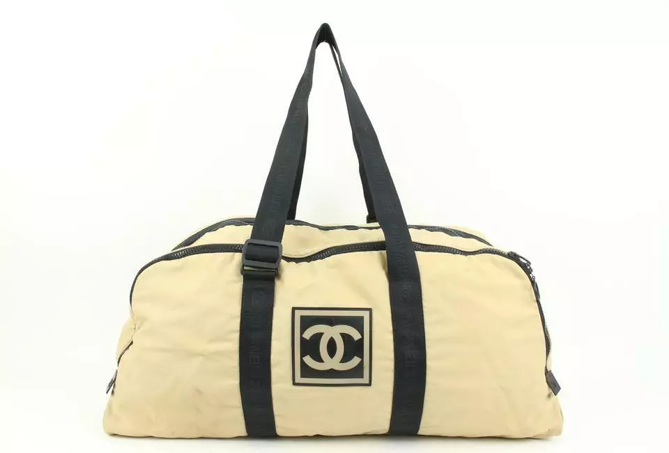 Chanel Light Beige CC Sports Logo Messenger Crossbody Unisex 71cc817s