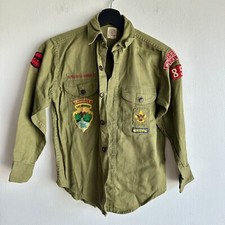 Vintage 1950s BSA Boy Scouts Patched Shirt Westchester Pepperdine California