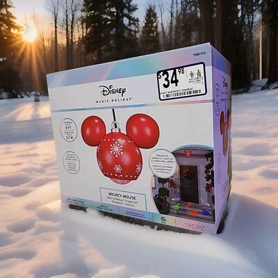 Disney Magic Holiday Mickey Mouse Whirl-a-Motion Hanging Projection Ornament