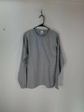 Pack Of 4 Hanes Womens Long Sleeves Crew Neck Casual Gray T Shirt Size Medium