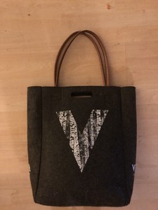 boiled wool tote bag