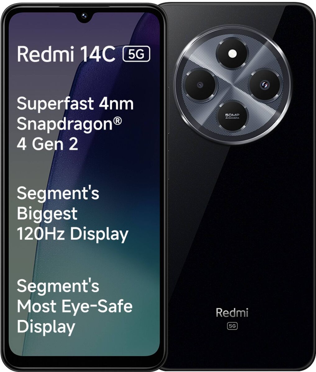 REDMI 14C 5G (Black 128 GB 6GB RAM) 4 Gen 2 5G Processor REDMI 14C 5G (Black 128 GB 6GB RAM) 4 Gen 2 5G Processor