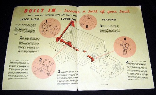 SNOWCO 1950s FARMING TRUCK UNLOADER GRAIN ELEVATING AUGER PICTORIAL BROCHURE - Picture 2 of 2