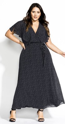 black and white spot maxi dress