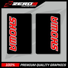 SHOWA UPPER FORK DECALS MOTOCROSS GRAPHICS MX GRAPHICS ENDURO BLACK RED