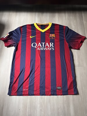 FC Barcelona 2013-14 Home Soccer Jersey Nike 532822-413 Men’s Size S | eBay
