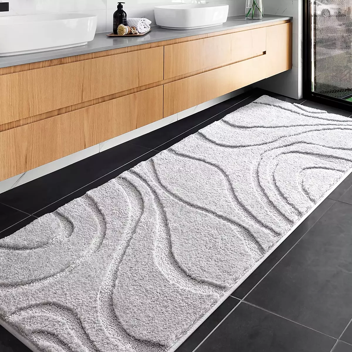 Large white bathroom clearance rugs