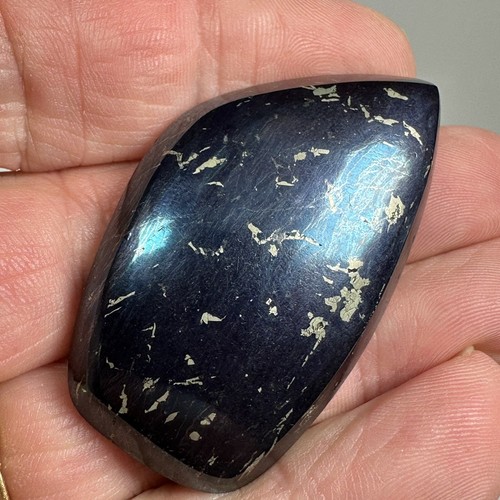 Covellite Covelline Polished Crystal Cabochon Ex Peter Kleiner Collection 30g - Picture 15 of 24