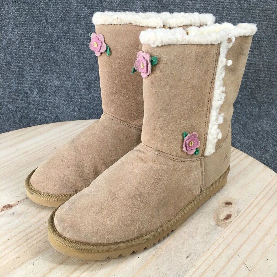 Botas Airwalk Juveniles 4.5 Cortas Piel de Oveja Beige Gamuza Cremallera Informal Cómodas Foto 3 de 4