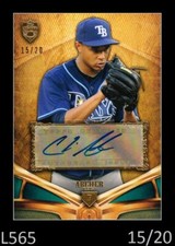 1-2013 TOPPS SUPREME RETIRED & ACTIVE BLUE AUTO CHRIS ARCHER RAYS 15/20