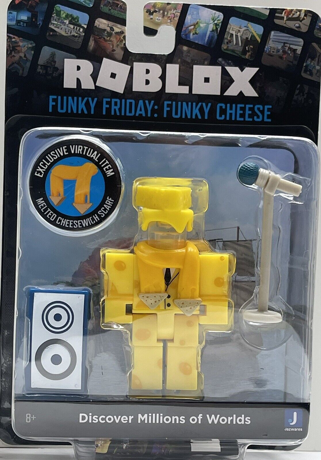  Roblox Action Collection - Funky Friday: Funky Cheese + Two  Mystery Figure Bundle [Includes 3 Exclusive Virtual Items] : Toys & Games