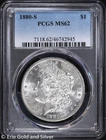 1880-S $1 Morgan Silver Dollar PCGS MS 62 | Uncirculated UNC