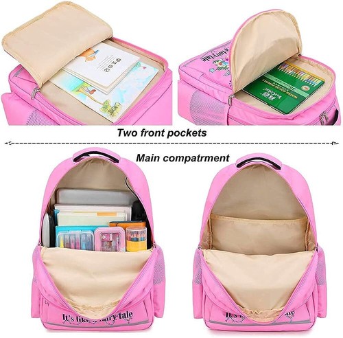Girls Backpack for Kids Elementary Bookbag Girly School Bag with Insulated Lunch - 第 5/12 張圖片