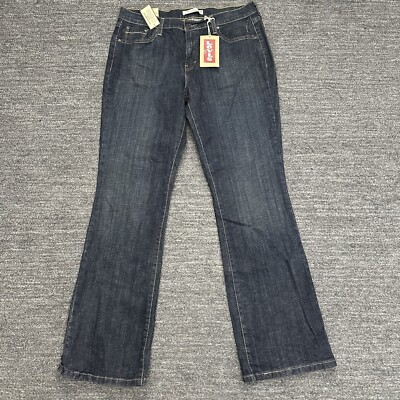 Vintage Levis 515 Bootcut Jeans 12 Blue Dark Wash Denim Stretch 32X32 Y2K NEW