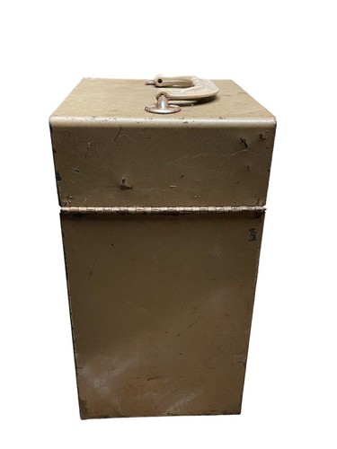 Taladro vintage Craftsman de 3/8"" con caja de metal marrón dorado comprado 1960 papeleo - Imagen 3 de 18