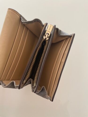 Orig. COACH Geldbeutel, kleine Geldbörse Echtleder, taupe / hellbraun - Bild 5 von 6