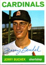 Jerry Buchek autographed baseball card (New York Mets) 1968 Topps #314