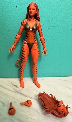 Marvel Legends Tigra, West Coast Avengers, Retro, Loose Complete