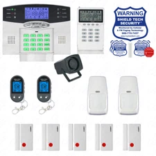 Wireless Home Security System 2-Way LCD Remote Burglar Alarm VOIP Phone Line GM
