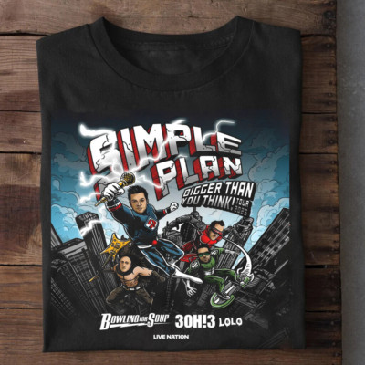 Simple Plan Band Bigger Than You Think Tour 2025 Black All