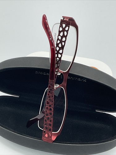 prodesign denmark eyeglasses titanium 4348 C.4031 50/16 Red Half-Rim - Picture 10 of 11