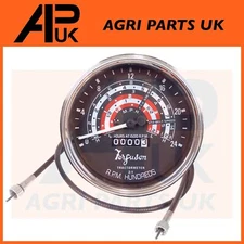 Tachometer Rev Counter 4 Cyl 23C & Drive Cable for Massey Ferguson 835 Tractor
