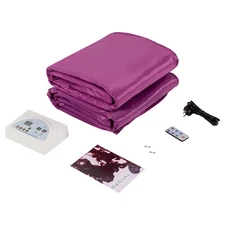 2 Zone Far Infrared Sauna Blanket Digital Controller Slimming Detox Spa + Remote