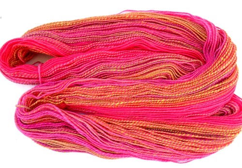 Little Sister handspun self striping merino yarn hand dyed sport wt wool 344yds - Picture 6 of 8