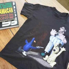 Shooting Bird Wallace And Gromit Funny Cartoon Shirt Black Unisex S-5XL