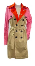 Dsquared2 Women 3- Tone Trench Coat , Sz. 8 Uk, Small