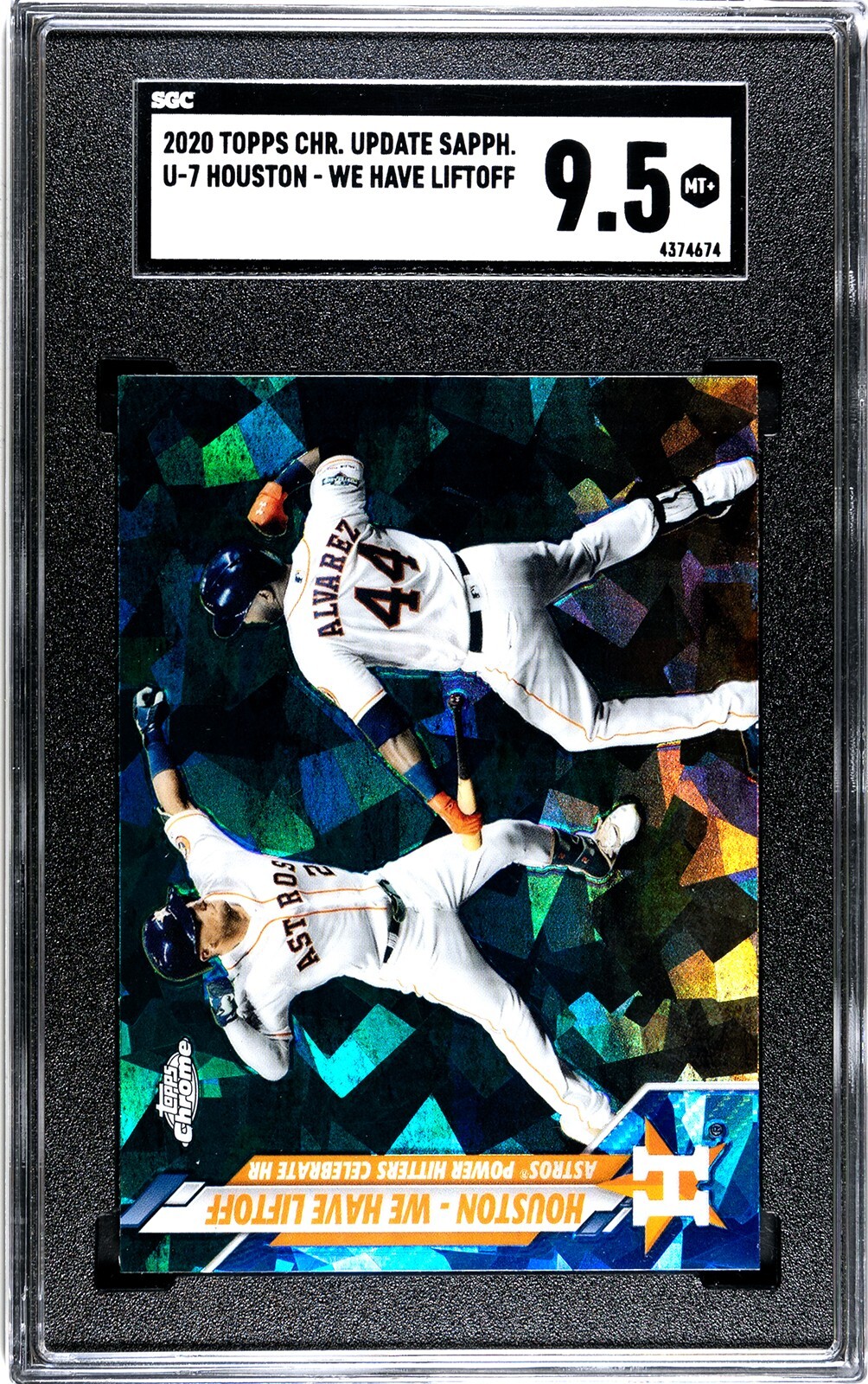 2020 Topps Chrome Update Sapphire U-7 Yordan Alvarez Liftoff SGC 9.5 MINT+