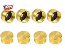 Solid Brass Refill 1 LB Propane Bottle Cap Gas Tank Cylinder Sealed Cap  (8pcs)