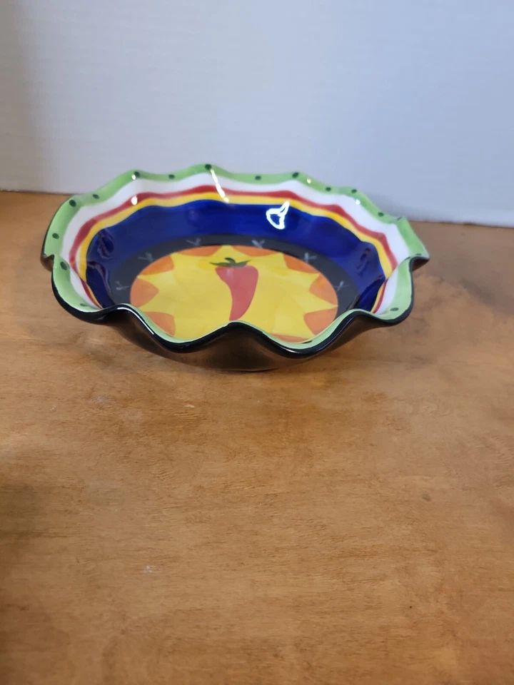 Vajilla Chillipepper de JCPhome color vibrante cuencos divertido diseño ondulado Foto 3 de 4