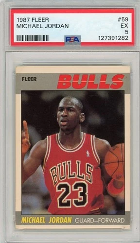 1987-88 Fleer - Michael Jordan #59 PSA 5 2nd Year Chicago Bulls HOF
