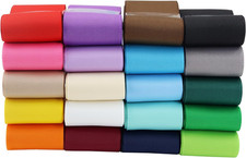 1-1/2 Inch Solid Color Ribbon Grosgrain Ribbon, 20 Colors 2 Yards Each Total 40