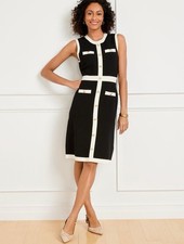 Talbots Women’s Sleeveless A Line Sweater Dress Black Size Medium