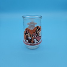 VTG Welchs Glass Jelly Jar #3 Mickey and Minnie Walt Disney The Spirit of Mickey