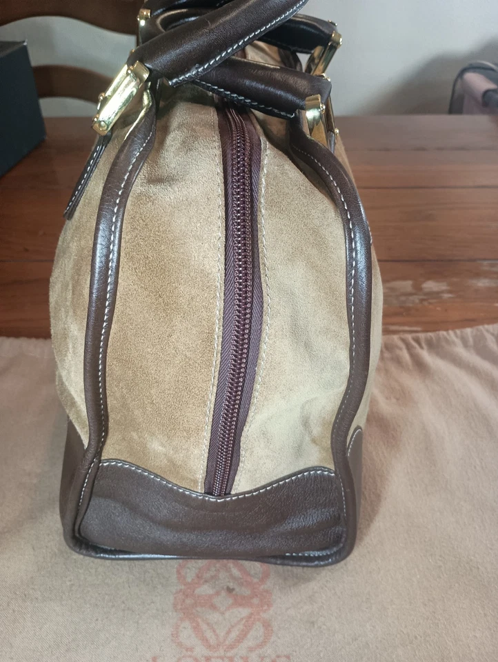 LOEWE Amazona 30 замшевая кожаная сумка маленькая сумка Boston (10,2 × 11,8 × 5,9») - Изображение 3 из 4