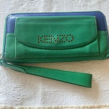 Kenzo Bicolor Long Wallet Limited Edition Style Bold Artistic Design Iconic Fash