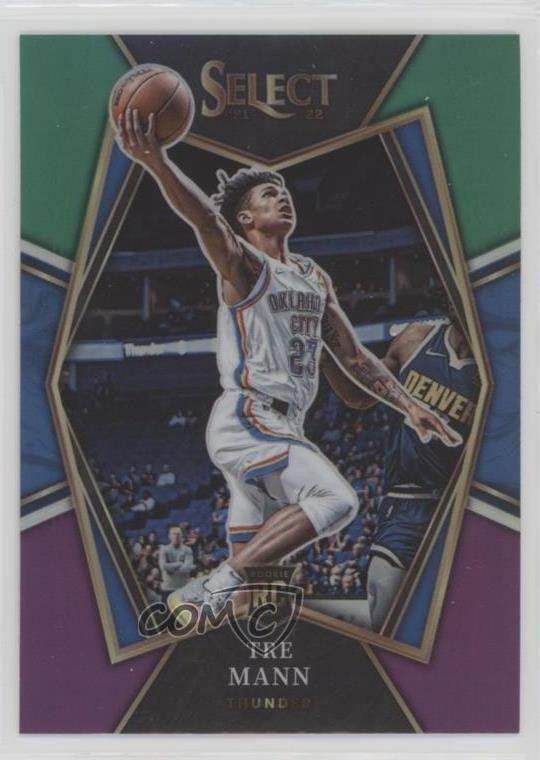 2021-22 Panini Select Premier Level Green White Purple Prizm Tre Mann #141 0qc1