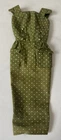 Vintage BARBIE Olive Green Sheath Polka Dot Dress Gold Buttons Fashion PAK 1960s
