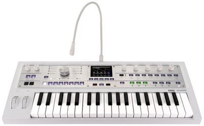 KORG microKORG2 MWH White Limited Edition AC Adapter Vocoder Microphone